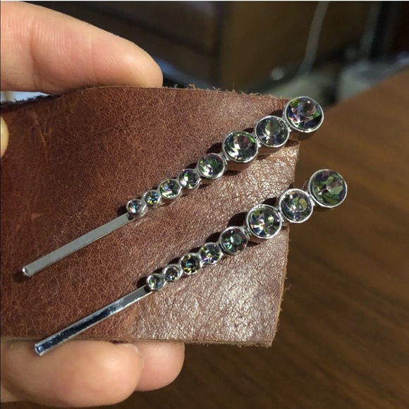 Galaxy multicolor rhinestone Bobby pin hair clips - Picture 6 of 6